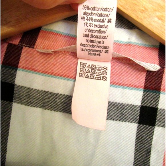 Victoria's Secret Large Pajama Top/Chemise/Shirt Plaid Soft - Multicolor NWOTag - Picture 5 of 12